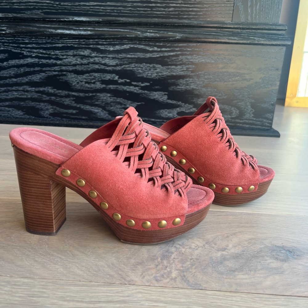Michael Kors Coral Studded Platform Clogs.